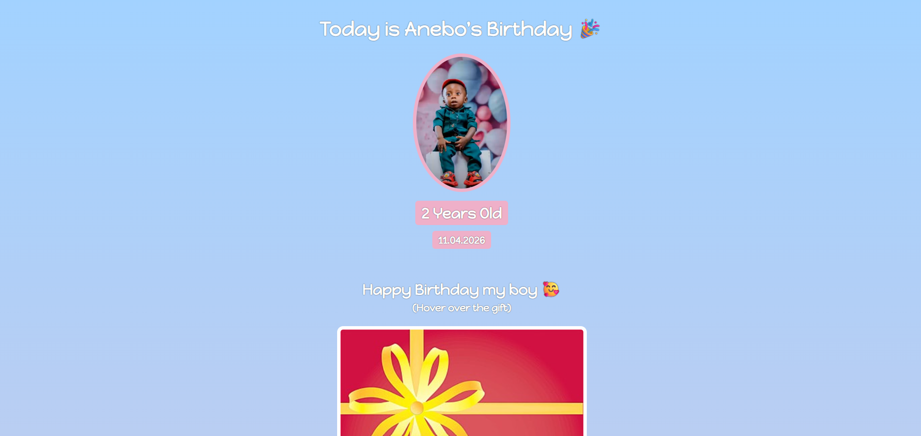 Birthday Website